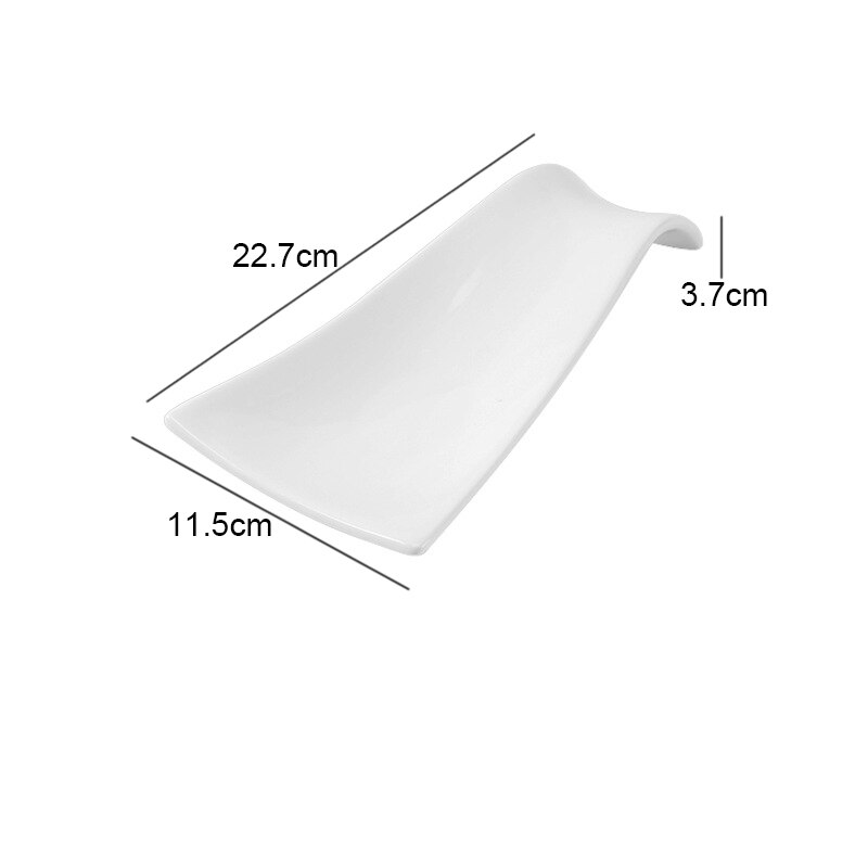 Ceramic Sashimi Sushi Plates Snacks Desserts Tray Display Dish Restaurant Irregular Shape Tableware Steak Dish Vegetable Plates: 9 inch