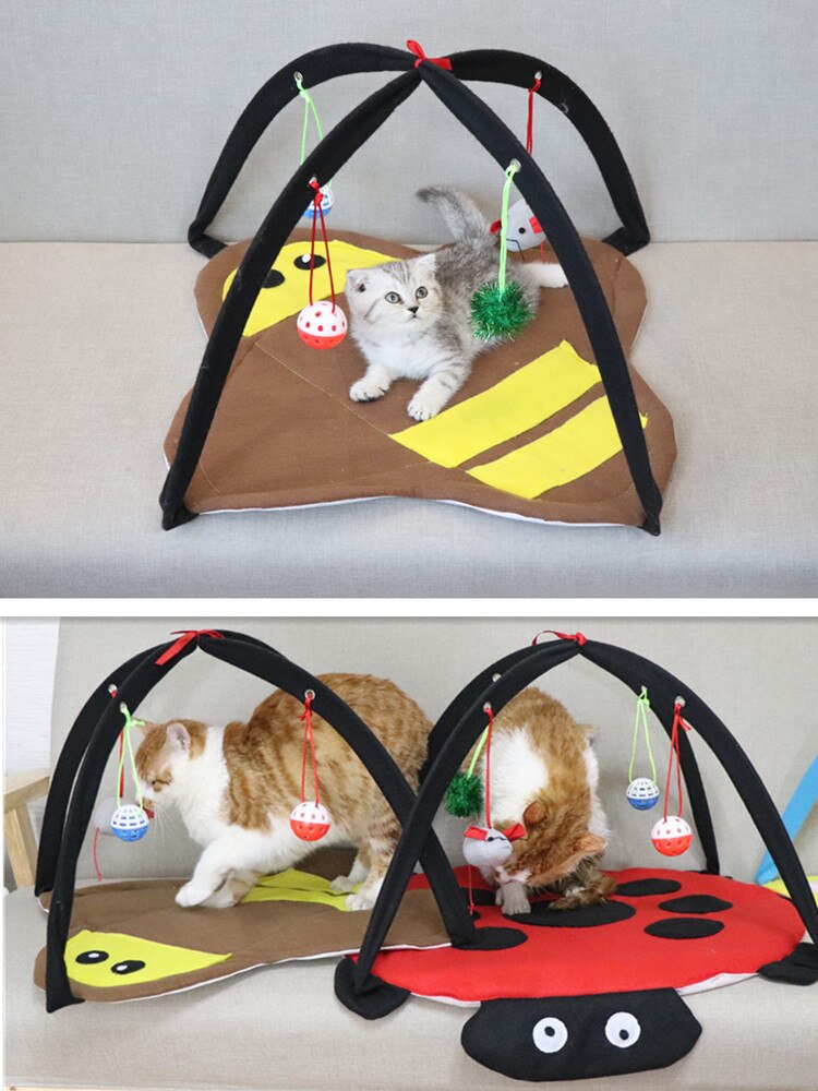 Leżąca zabawka dla kota s ulubiona mysz droczyć się zabawka dla kota zestaw zabawek zabawa namiot dla kota mata dla kota zagraj w łóżko zabawki dla zwierząt domowych i łóżko wygodne i zabawne ulubione koty