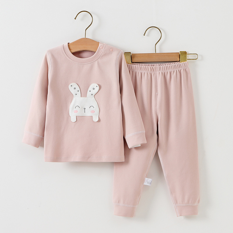 2 Stks/set Kinderen Ondergoed Herfst Winter Been Outfits Zachte Katoen Warm Kinderen Cartoon Kleding Baby Accessoires: Pink / 100cm