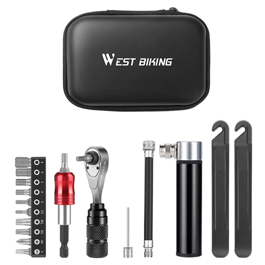impostato di borse per riparazione per attrezzi portatili per biciclette kit di attrezzi multiuso per bici kit di capsula per deposito bici da strada MTB Accessorio per ciclismo