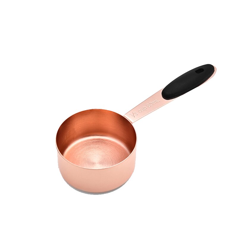 5Pcs Stainless steel Measuring Cups Set Luxury Copper Plated Kitchen Measuring Tools For Baking Coffee Tea
