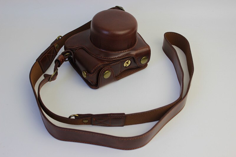 Funda de cuero PU de lujo para cámara Nikon 1 J5, 1J5, lente de 10-30mm, , con correa, batería abierta, nueva