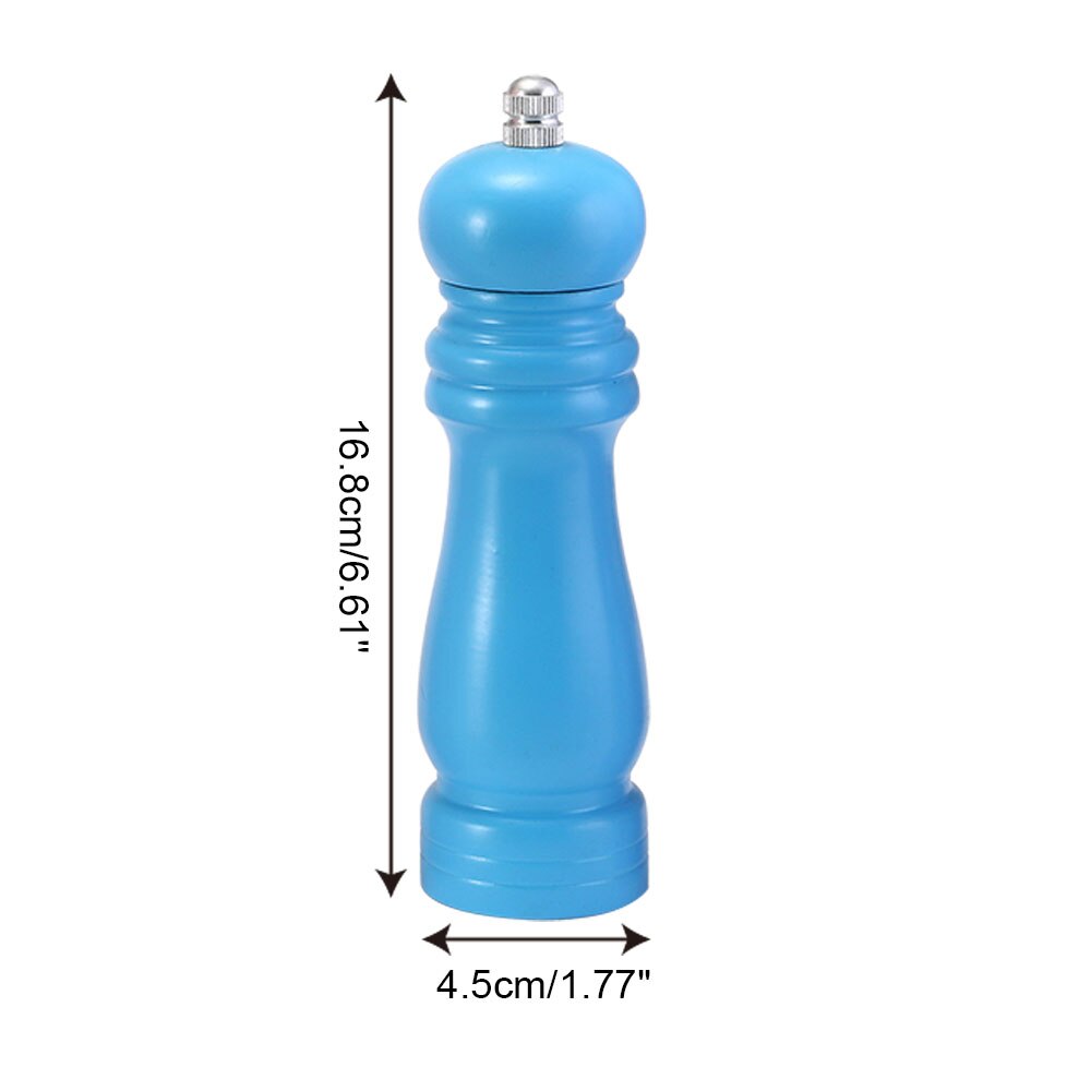 1 stk fargerik krydderpotte tre pepper kvern salt og pepper shaker kjøkken matlaging krydder salt sukker mølle krydderverktøy: cyan 6.61 tommer