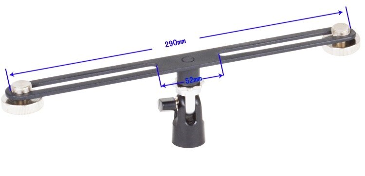 Alctron MAS020 double microphone stand stereo recording dual microphone stand