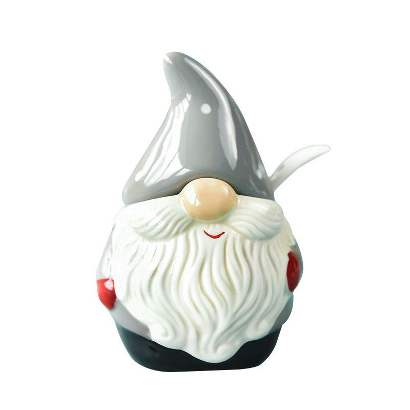 Nordic rectangular Christmas ceramic flat plate kitchen tableware embossed shallow plate western steak plate: Spice jar