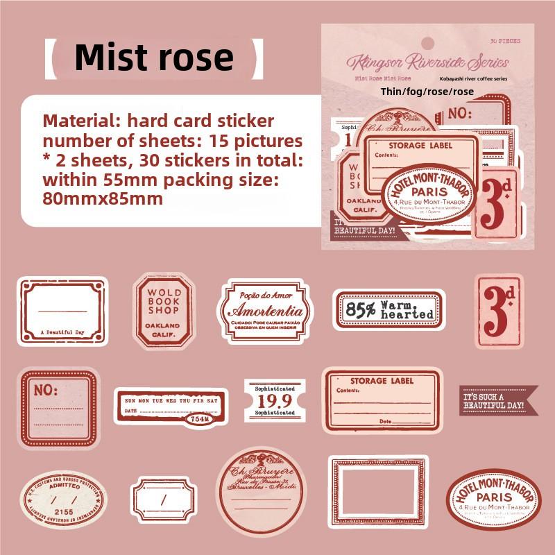 30 Uds etiquetas adhesivas pegatinas grabables pegatinas decorativas diario Material de álbum de recortes Deco pegatinas de papelería para álbum: Rojo