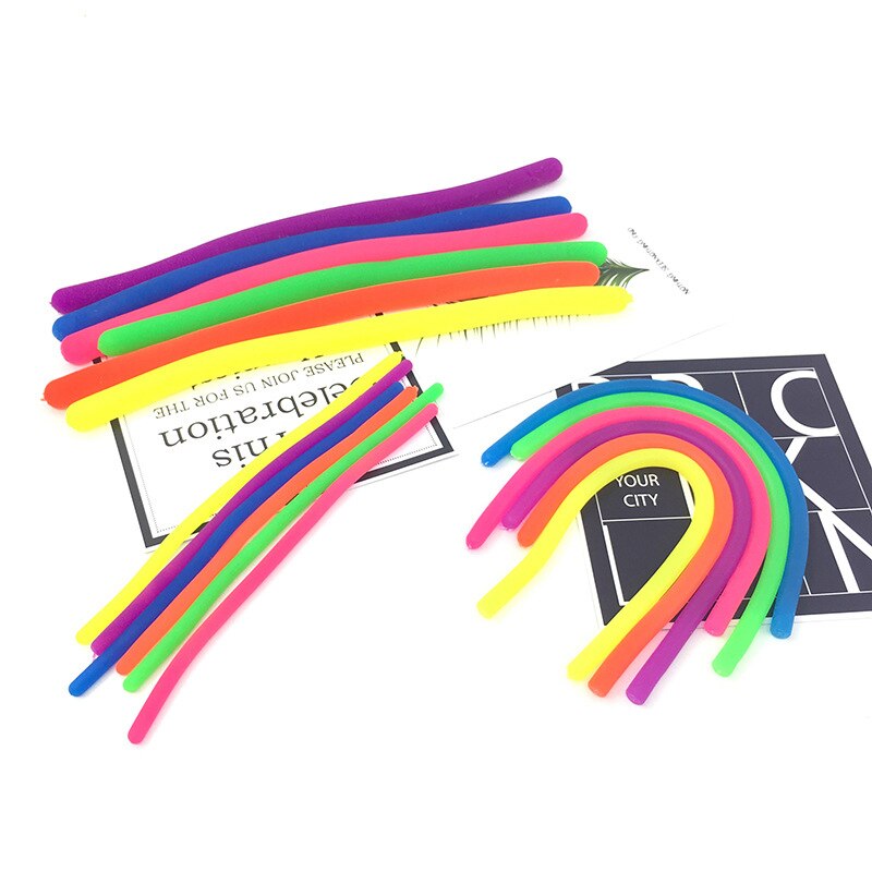 Soft Rubber Elastic Noodle Rope Venting, Decompression And Stretching Strange Toys Fidget Relief Stress Vent For Adults Toys