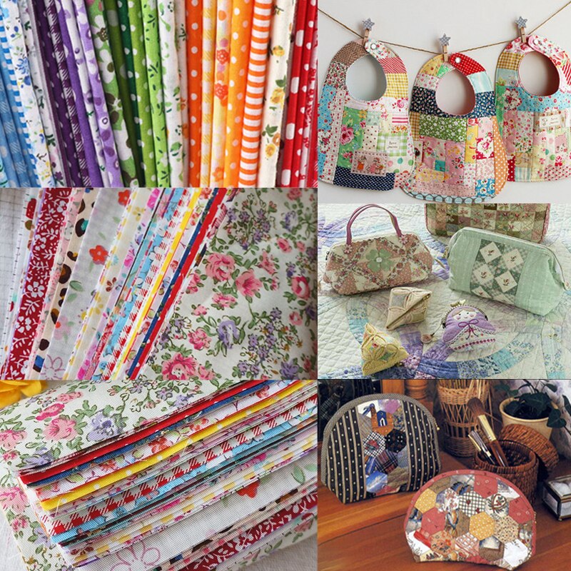 50/100pcs Cotton Fabric Printed Cloth Sewing Quilting Fabrics For Patchwork Needlework DIY Handmade Accessories