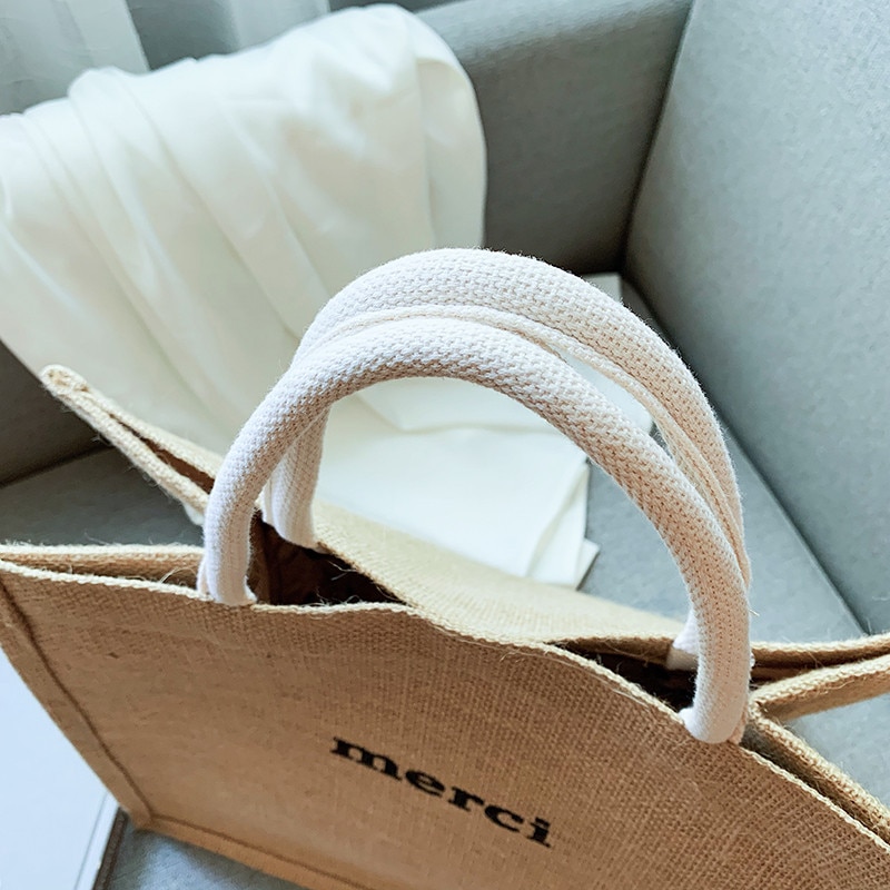 sac à main tissé pour femme sac à bandoulière Simple sauvage Portable diagonale grande capacité pochette voyage sac de plage lin femme