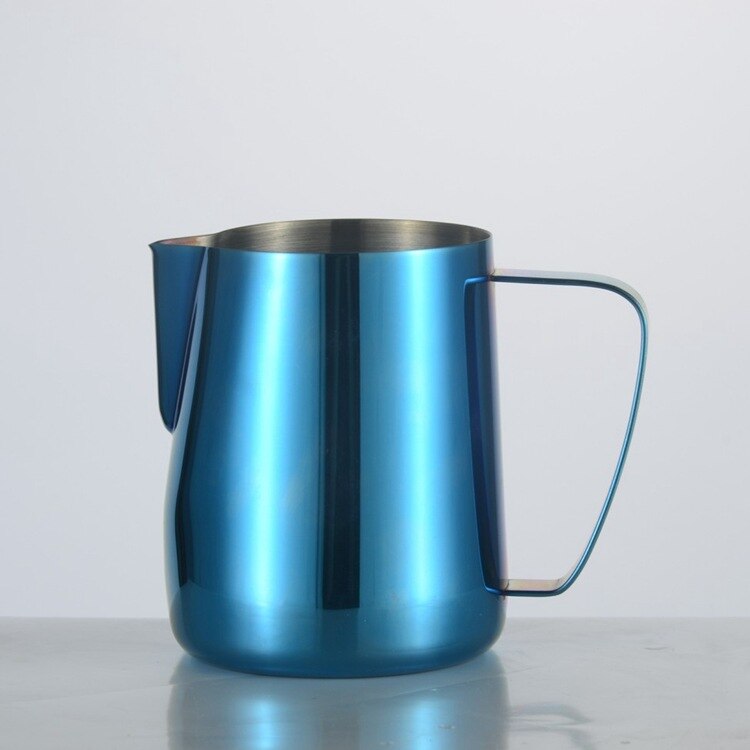 350Ml Espresso Dampende Pitcher Roestvrij Staal Melk Koffie Opschuimen Werper Cup Dampende Pitcher Bier Wijn Drinkware: blue-350ml