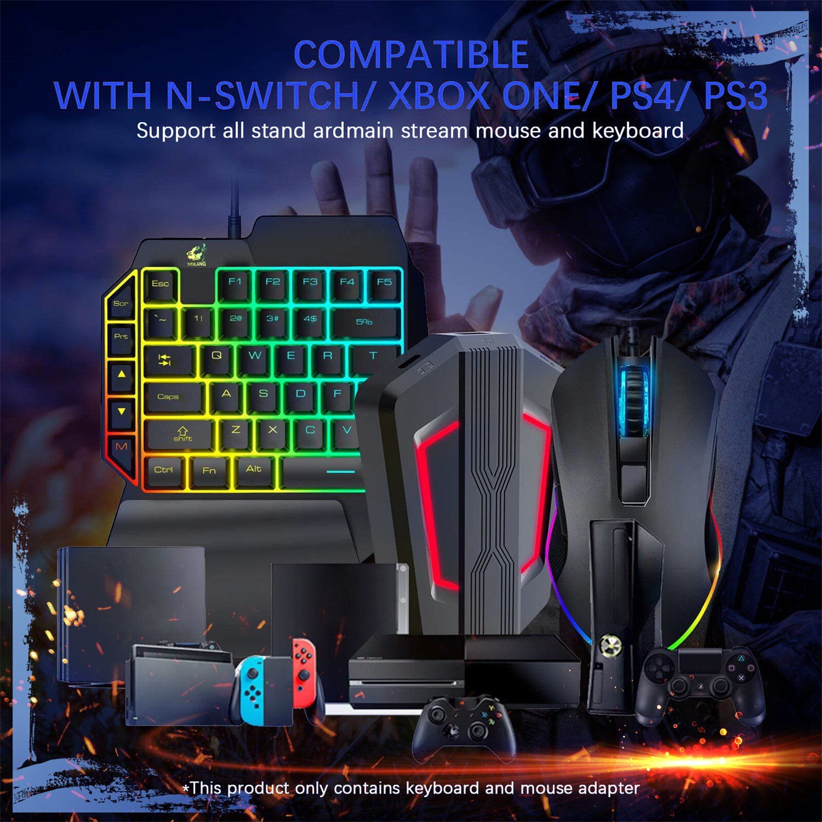 Gaming Keyboards Computer Mouse Gamer Sets LED 3200DPI USB Connection Pro gaming mouse For PC Laptop Wired Keyboards