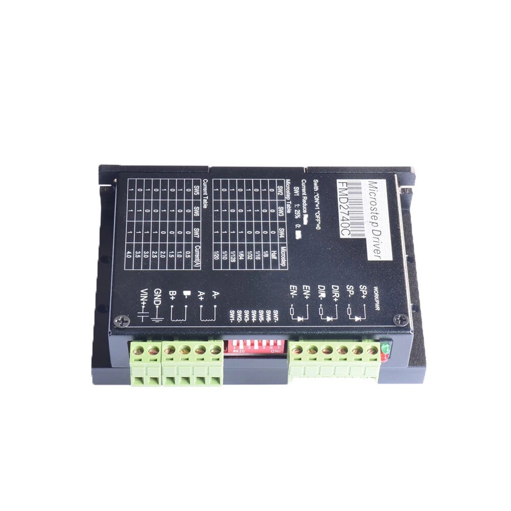 Stepper Motor Driver FMD2740C CNC 2 Phase Stepper Motor Driver 50VDC 4A 128 Microstep for NEMA 17/23 Stepper motor