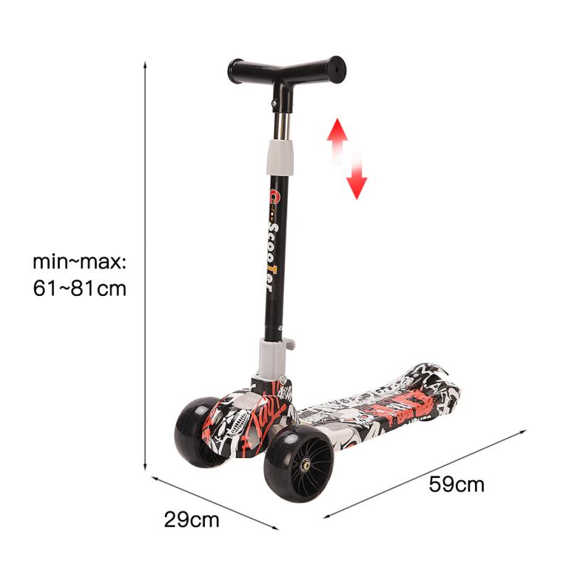 Kinderen Verstelbare Voet Scooters Led Light Up Scooter Voor Kinderen Met 3 Lichtgevende Wielen Roller Skateboard Speelgoed Voor Baby hwc: 08