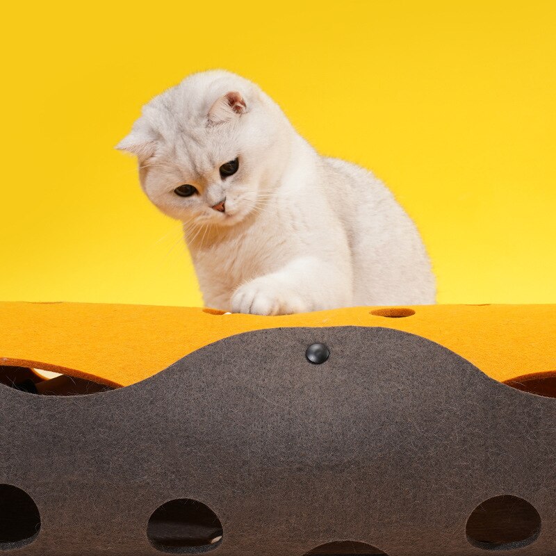 Juguete de túnel para gatos DIY-tubo plegable para gatos, combinación de nido, juguete interactivo para mascotas, adecuado para gatitos, conejos y cachorros