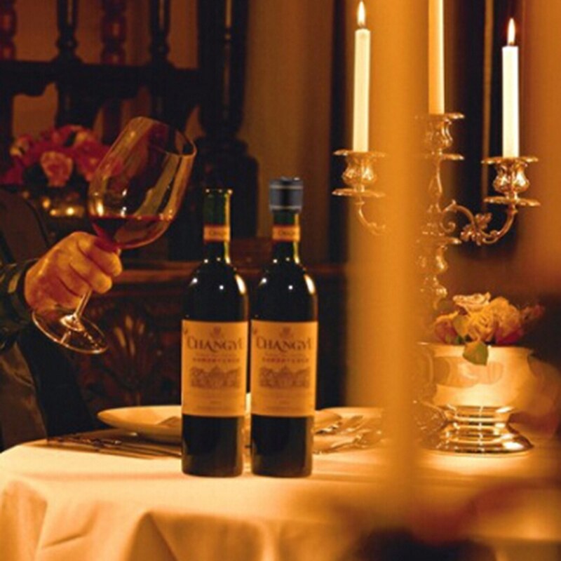Cierre de plástico para botella de vino, tapón tapa para botella con contraseña, Bar, accesorios para vino, creativos, negro