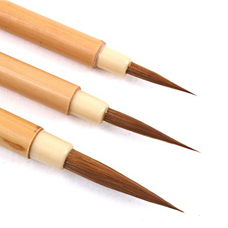 Wezel Haak Lijn Pen Set Aquarel Haak Lijn Chinese Schilderen Zorgvuldige Lijn Tekening Pen Schilderen Handgeschilderde Beginner: Bruin