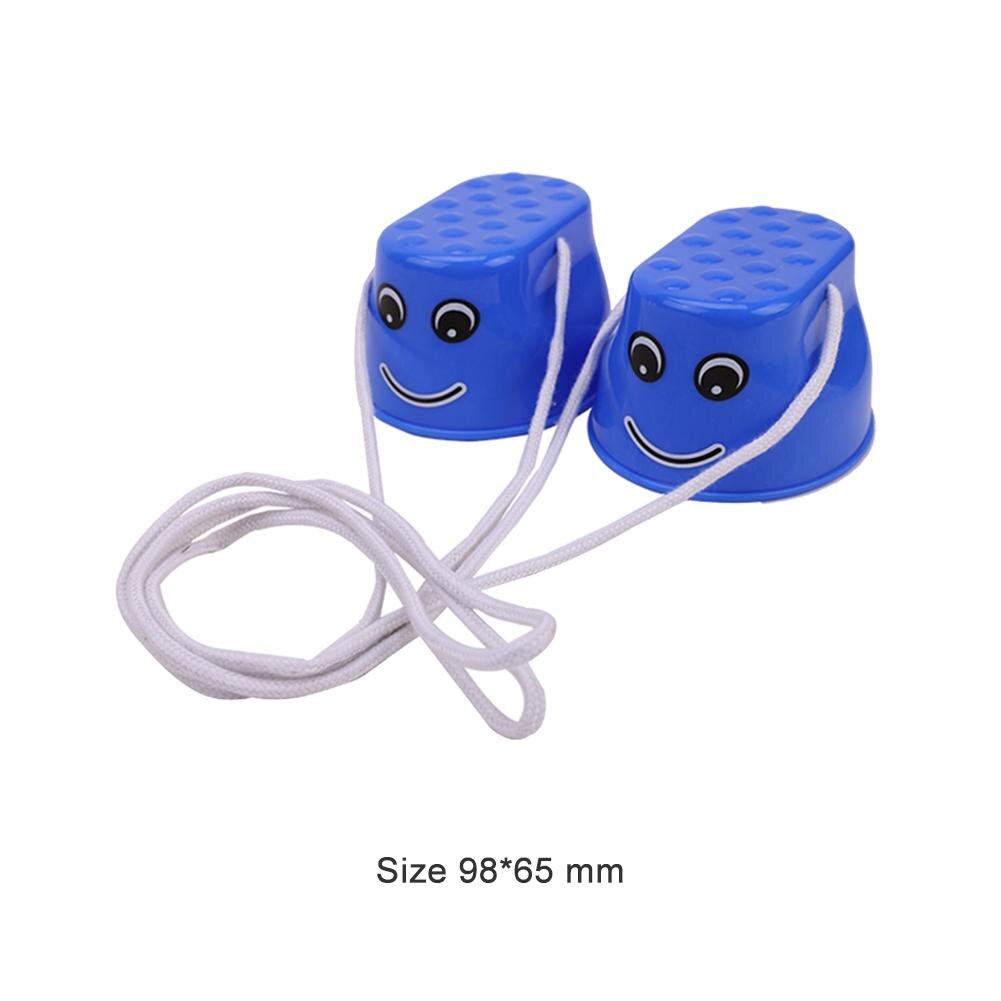 Zancos de plástico grueso para niños, juguetes de entrenamiento para saltar al aire libre, , portátil, de seguridad, equilibrio, 1 par: Azul