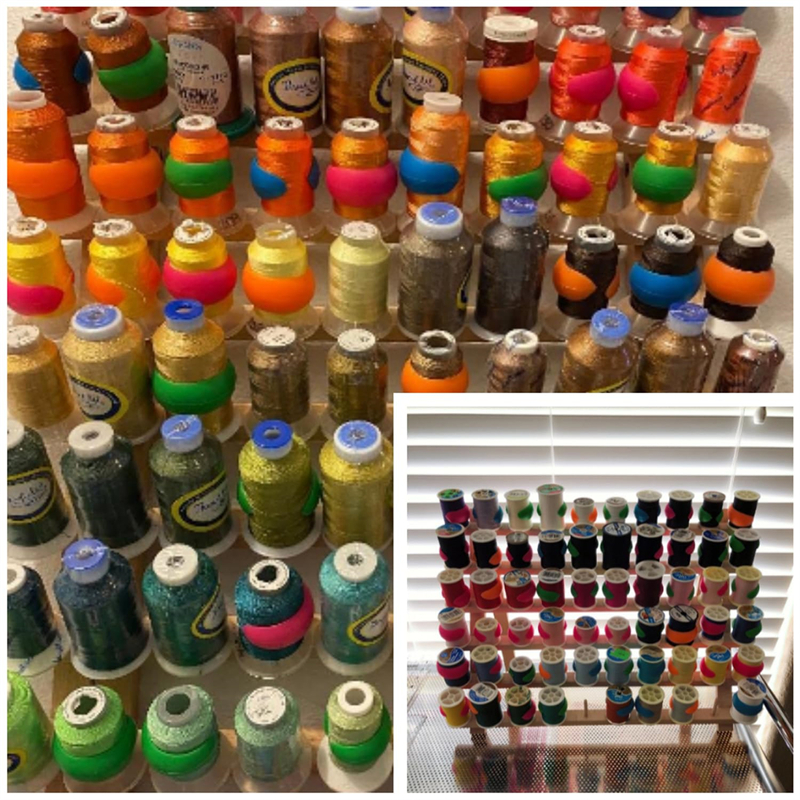 16/32Stck Silikon Faden Spule Ring Bunte Spule Schellen Halfter Spule Sparer Gewinde Spule Huggers DIY Handwerk NäHenne werkzeuge