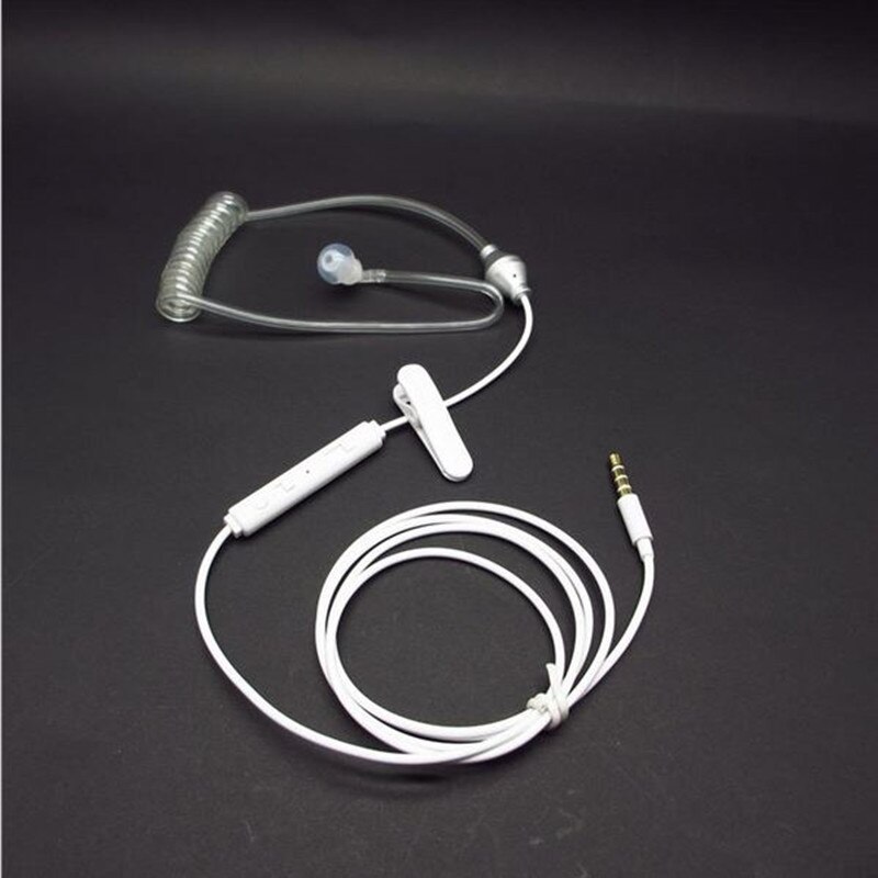 Ear Hook single earphone Anti Headphone Radiation Air Spring Duct Earhook headset with mic for iphone sansung all phone