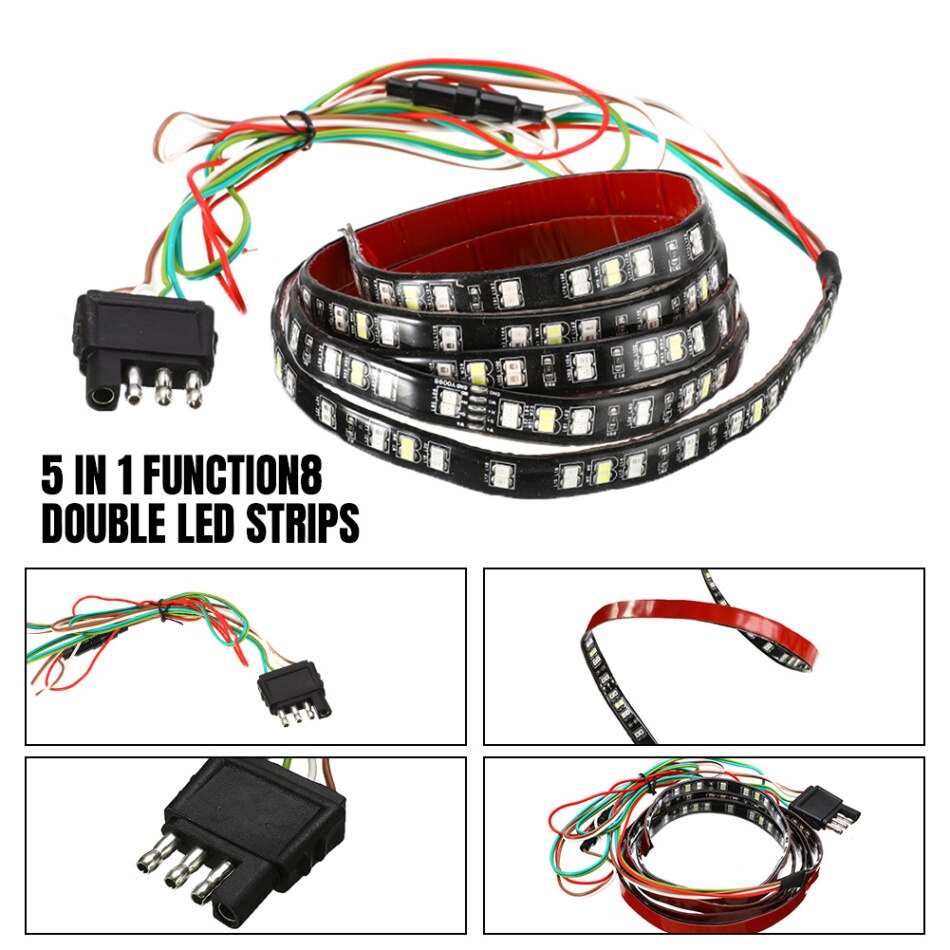 60-Inch 2-Row LED Tailgate Light Bar – Running, Brake, Turn Signal & Reverse For Toyota Tundra Pickup