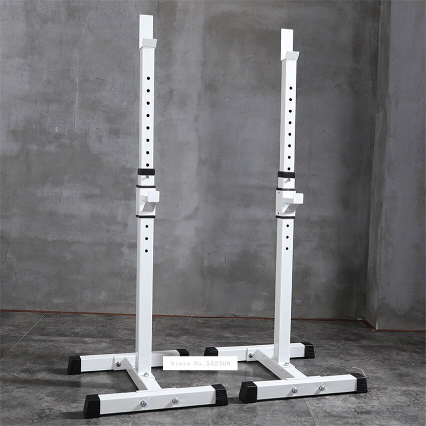Multifunctional Barbell Squat Stand 8-Gear H eight Adjustment Weight Lifting Barbell Split Type Squat Rack Barbell Semi-Frame