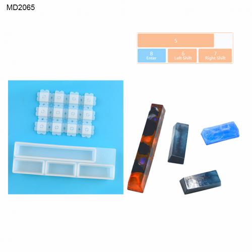 1 Set DIY Mechanical Keyboard Key Cover Cap Silicone Mold Epoxy Mould Craft Tool: MD2065