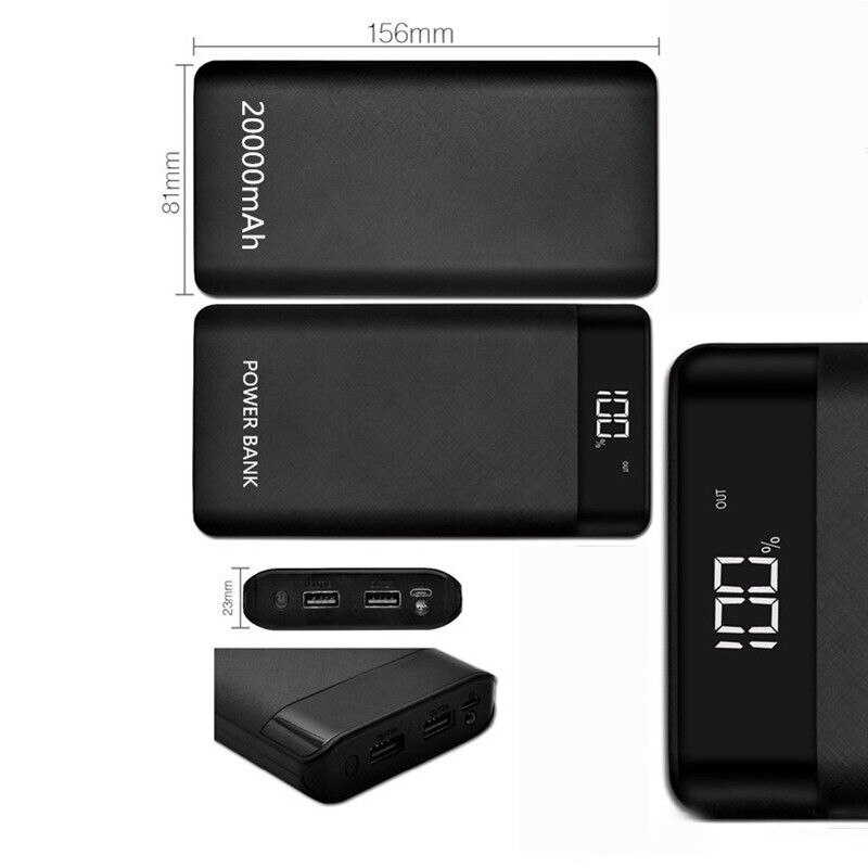 Dual 2 USB Ports Battery Charger Box 8X 18650 DIY Kit Power Bank Case For Smart Mobile Cell Phone 18650 usb charger box Cover