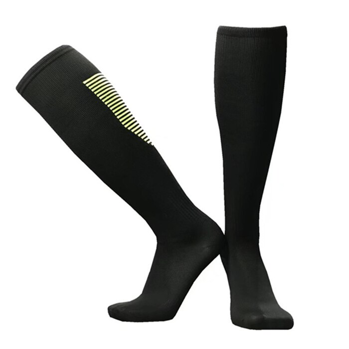 Summer Men Women Adult Thin Sport Volleyball Rugby Soccer Football Socks Above Knee High Long Stockings Leggings Breathable: CDP512 black green