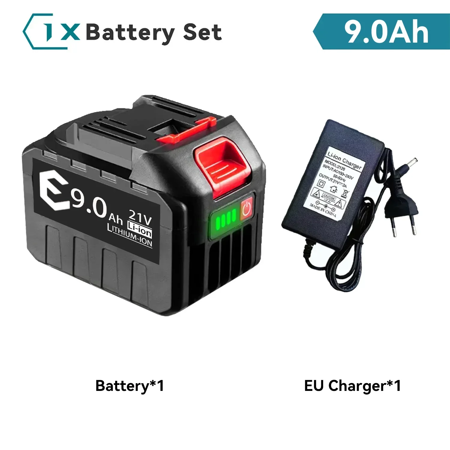 18v 21v 388vf oplaadbare batterij 3000 mah 6000 mah 9000 mah lithium-ionbatterij li-ionbatterij voor makita elektrisch gereedschap: Zilver