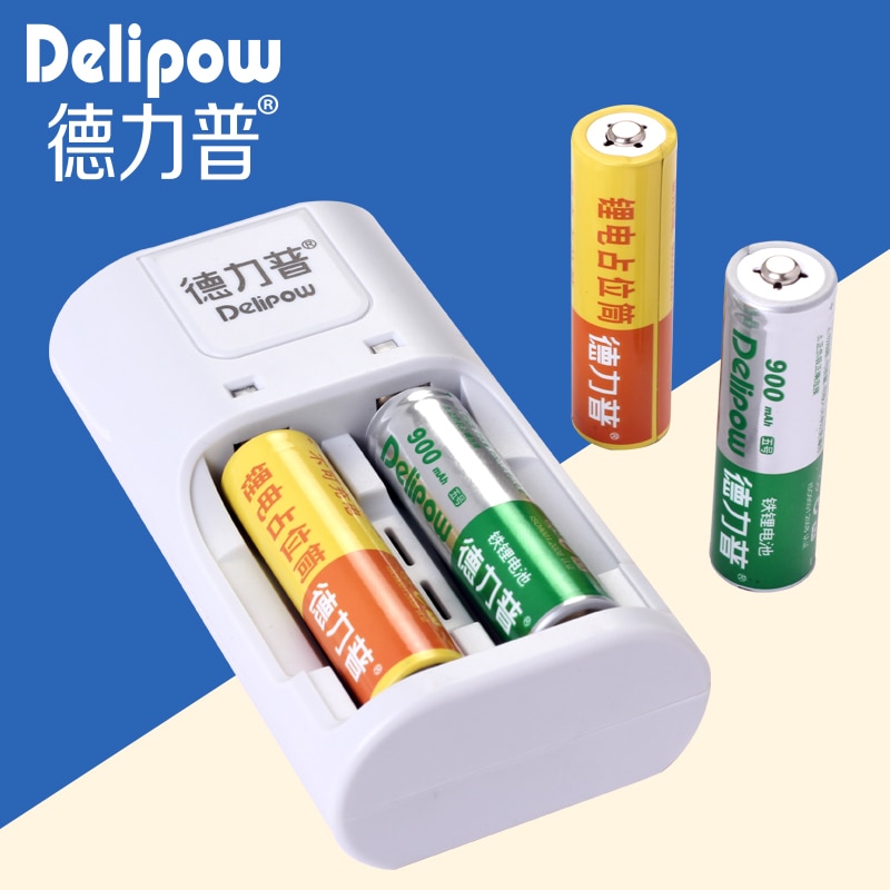 Lithium-ijzerfosfaat batterij 3.2 V oplaadbare batterij Nr 5 lithium-ijzerfosfaat batterij oplader pak 1 lading van 2 Recharg