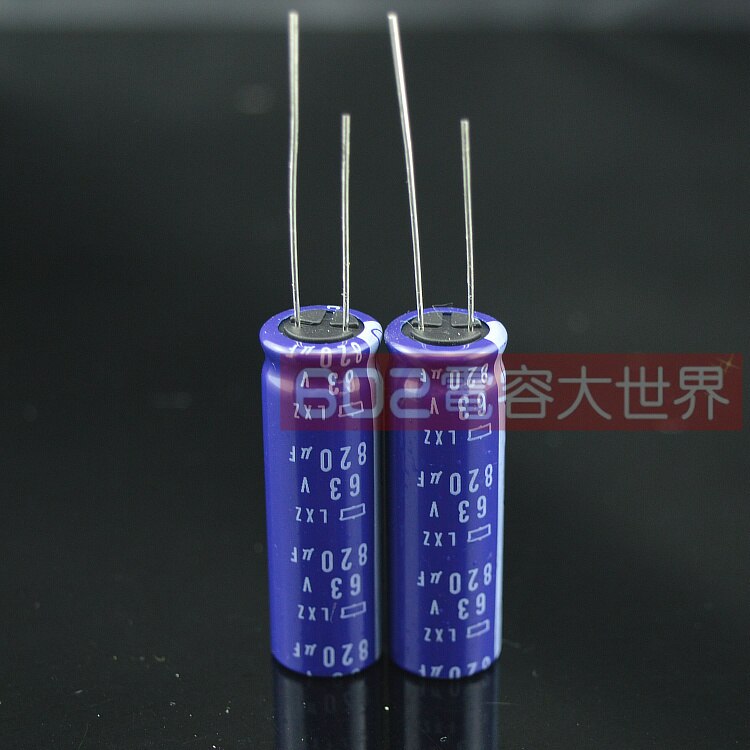 20 Pcs Nippon Lxz 63V820UF 12.5X40 Mm Elektrolytische Condensator Ncc 820 Uf 63V Lxz CHEMI-CON 820 uf/63 V Ultra Lage Impedantie