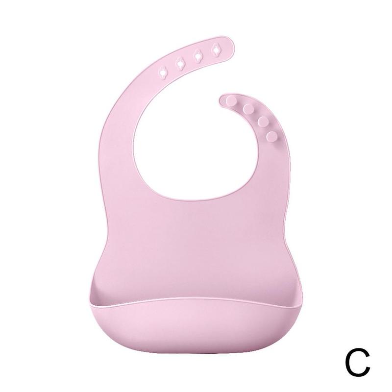 Children's silicone saliva towel cartoon baby bib/saliva bib silicone pocket bib waterproof E5R8: C