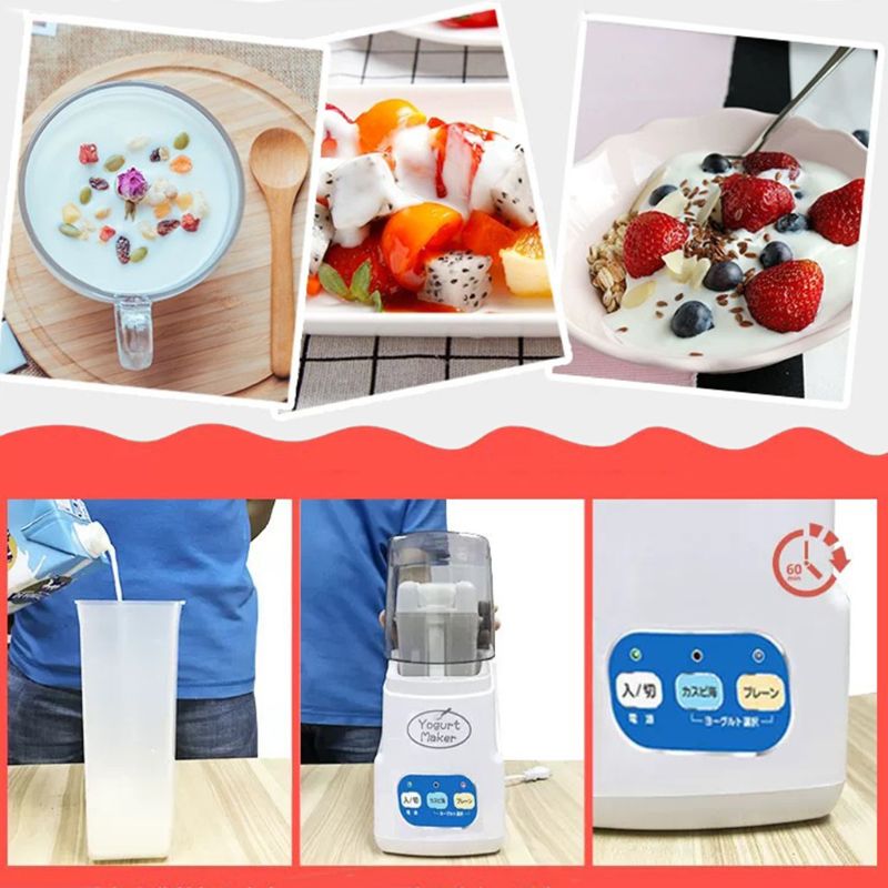 Multifunktion mini yoghurt maskin helautomatisk konstant temperatur jäsning elektrisk yoghurt maker kök