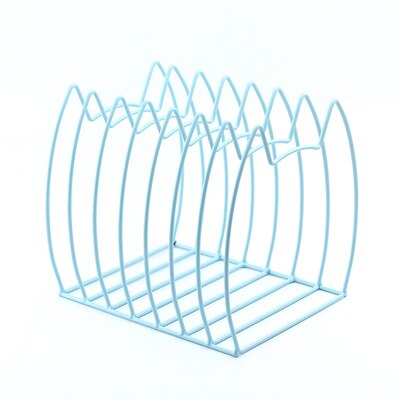 1 Pc Nordic Metal Bookends Shelf Holder Triangle 9 Grid Wrought Iron Desktop Storage Rack Bookshelf File Magazine Rack Organizer: B