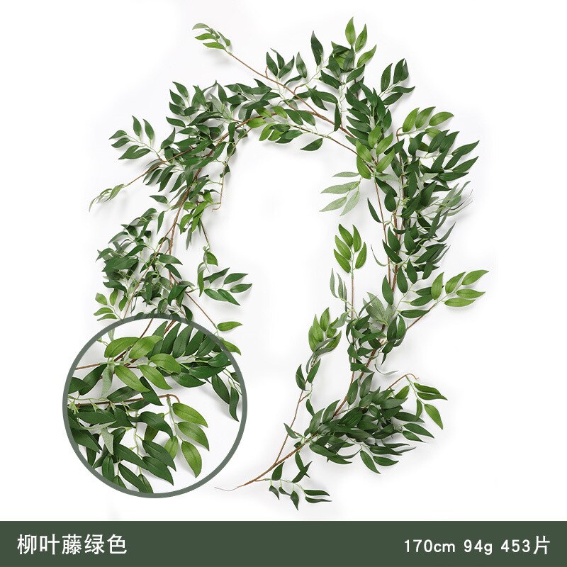 Plastic Vines Artificial Plants Wedding Decoration Faux Vine Ivy Rattan Home Garden Decor Artificial Greenery Hanging Plants