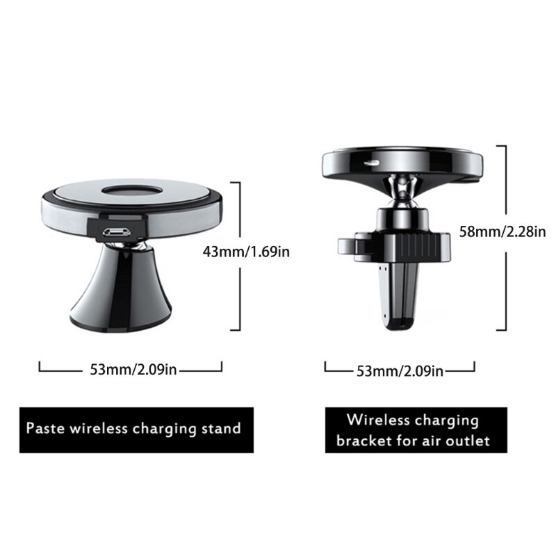 Car Fast Wireless Charger For -iPhone 8 XS 10W Car Wireless Charger For SamsungGalaxy S8 S9 S10 Note 9 Charger