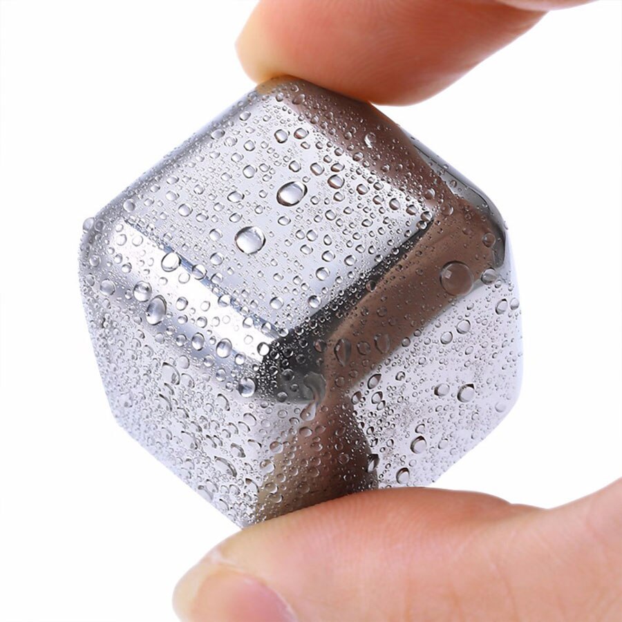 4/6/8 PCSStainless Staal Ijsblokjes, Herbruikbare Chilling Stones voor Whiskey Wijn, houd Je Drankje Koud Langer, SGS Test Pass