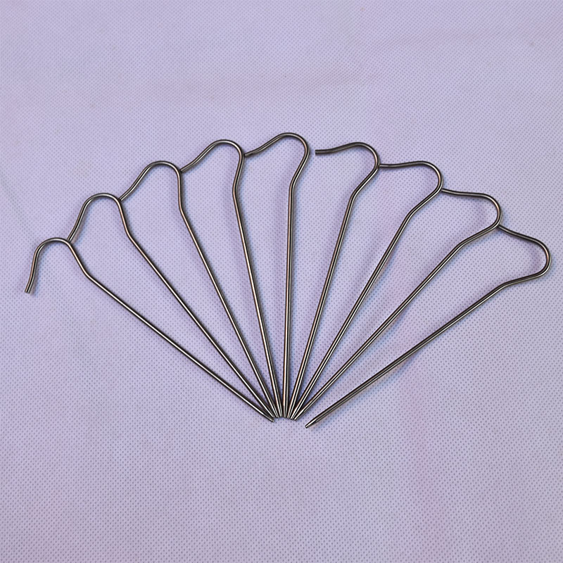 Spedizione gratuita 5.5 grammi 150 mm UL titanio duro 3 mm di diametro picchetto per tenda da campeggio: Grigio chiaro