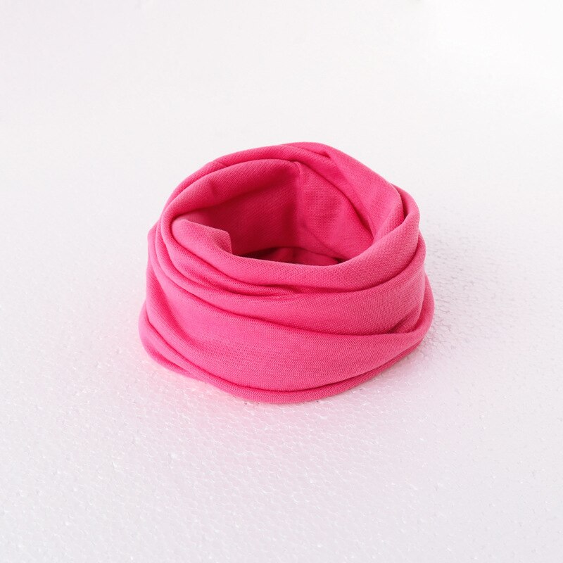 Bebis halsduk höst vår barn pojkar flickor stickad halsduk småbarn varma accessoarer unisex barn bomull röd rosa blå hals klädsel: Rosröd