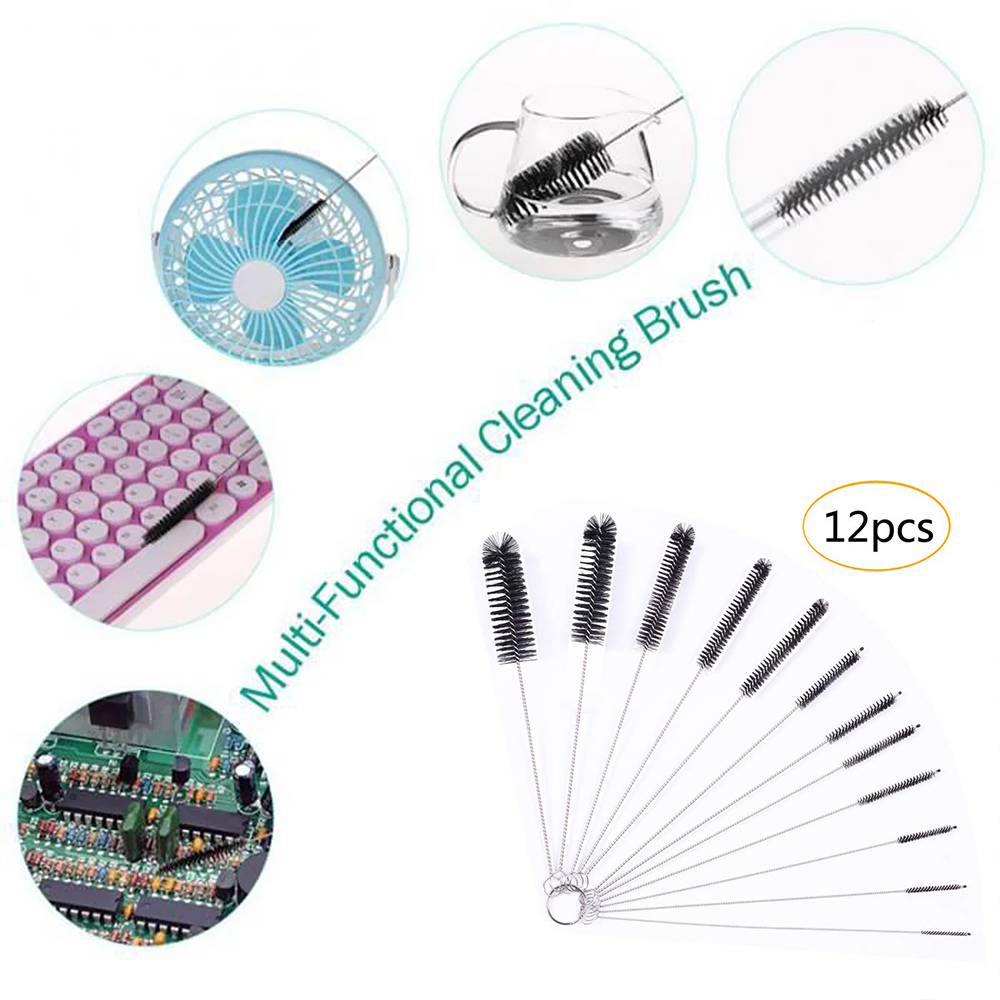 Pack of 12 Pipe Cleaners Long Cleaning Brushes For Water Bottle Coffee Machine Stainless Steel Multi-function practical