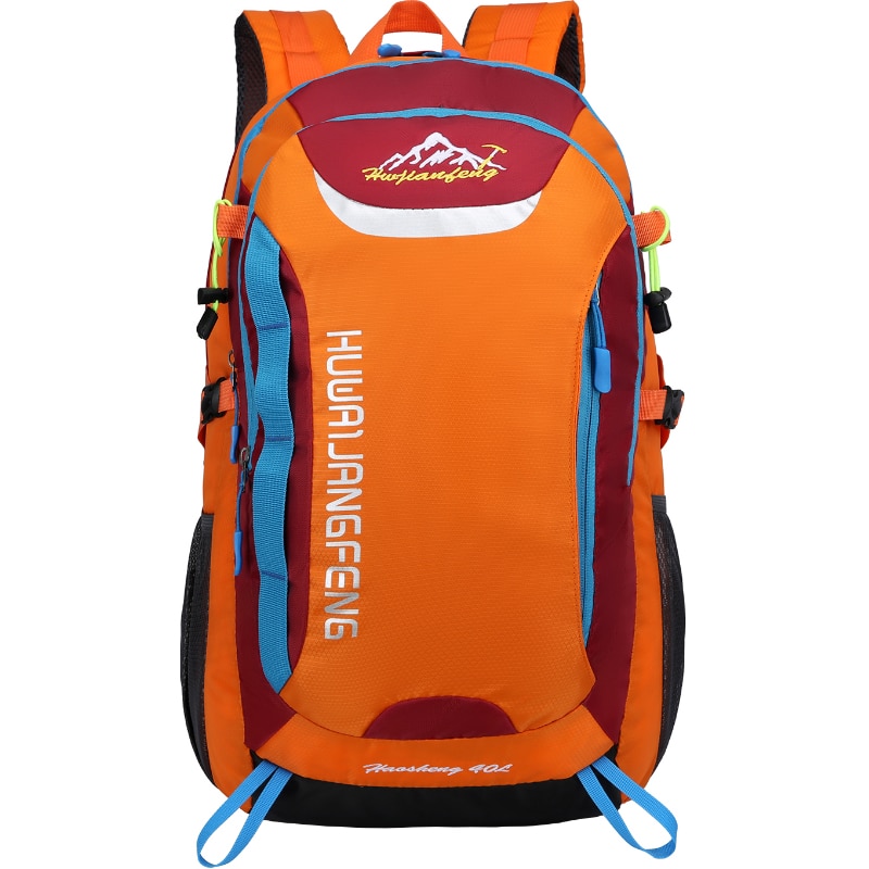Outdoor Sports Long Distance Cycling Backpack Mountaineering Shoulders Bag Camping Travelling Knapsack Climbing Hiking Rucksack: Orange bag only