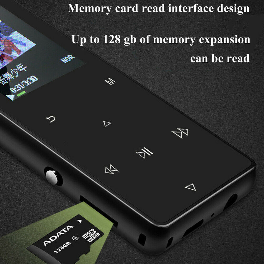TIPTOP MP4 Player with bluetooth lecteur mp3 mp4 music player portable media slim 2.4 inch touch keys fm radio video Hifi 8GB
