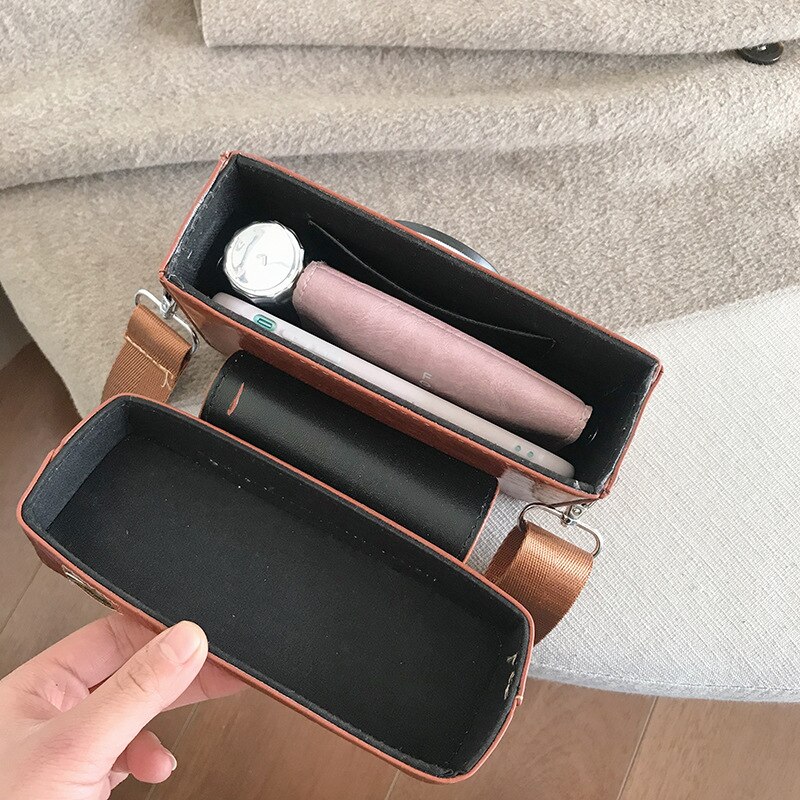 Kvinder pu læder kamerataske form clutch dame håndtaske vintage crossbody skuldertasker dame casual mini messenger taske