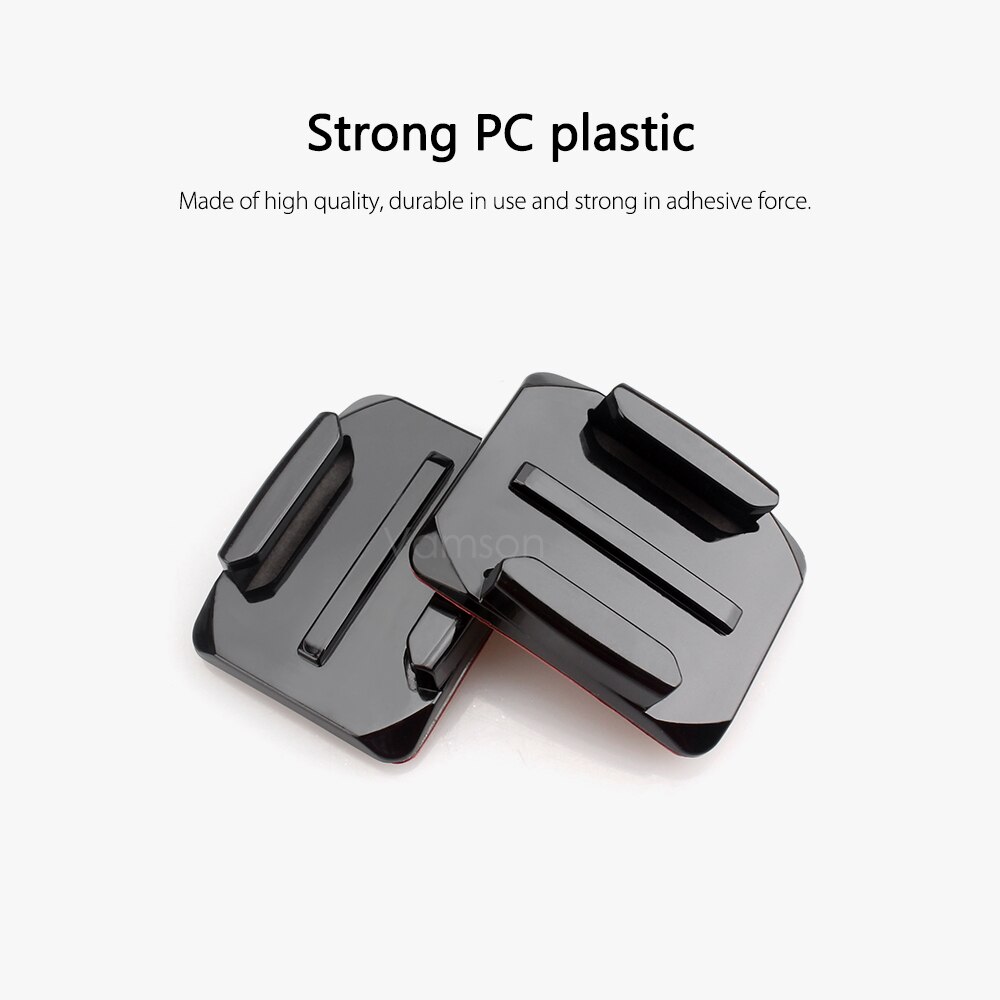 Vamson Voor Gopro Accessoires 20 Stuks Gebogen Surface Mount Voor Gopro Hero 5 4 3 + Voor Xiaomi Voor Yi voor SJ4000 Voor Eken H9r VP106G