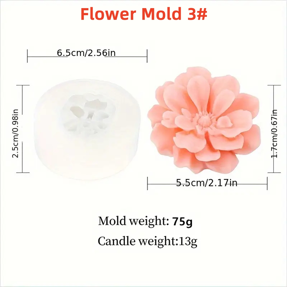 Siliconen hortensia bloemvorm voor decoratieve bloemstukken - plantenzeep en kaarsen maken boeket kleivormen: Licht Geel