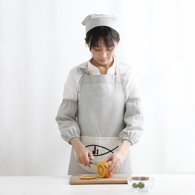 10 stk / parti køkken tørklæde japansk stil røgfri bagning kok hjem mad service cafe bageri sushi tjener trekant tørklæde