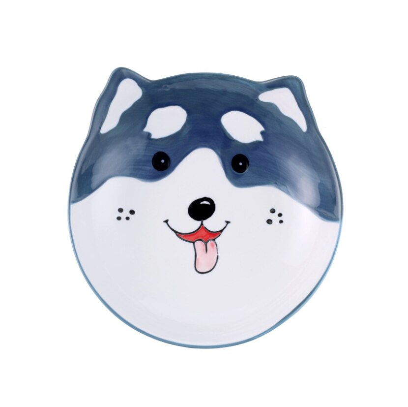 Plato de cerámica con dibujos de animales para niños, platos de desayuno y cena, postre, aperitivos, vajilla: 2