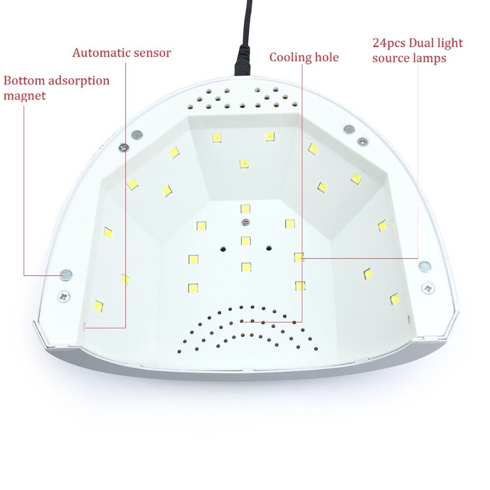 Uv Lamp Zon Een 48W Nagel Droger Gel Polish Curing Met Bodem 30 S/60 S/99 S Timer Lcd Display Sneldrogend Gel Polish Lamp