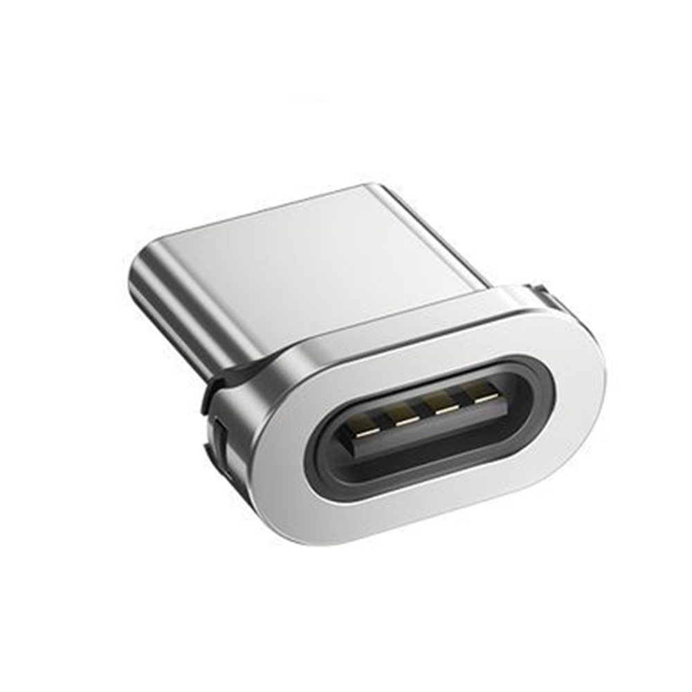 Magnetische USB Adapter - Micro USB Type-C Tips - Android Telefoon Datatransfer Kabel Converter: Oranje
