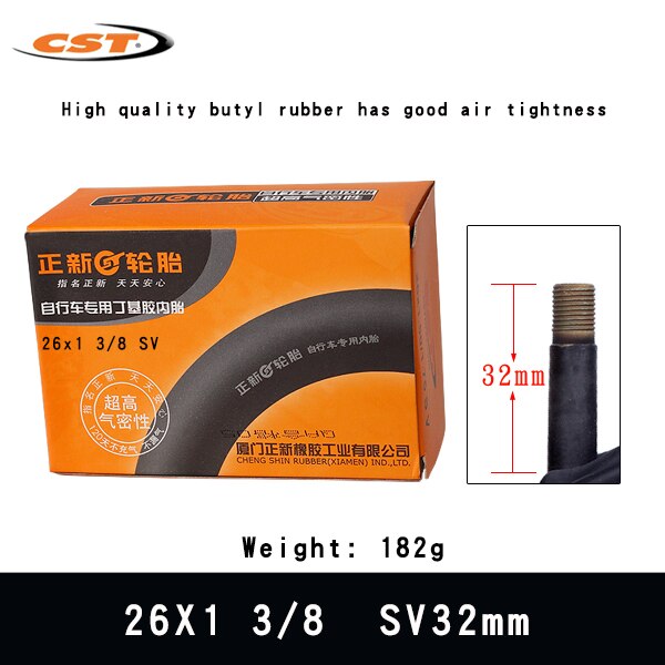 Cst cykeldæk 26*1.25 1.5 1.75 1.9 2.125 26 x 1 3/8 amerikansk ventil fransk ventil 26 tommer cykling mountainbike inderslang: 26 x 1 3-8 sv32mm